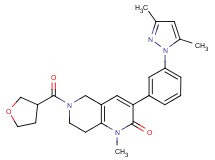 3-[3-(3,5-dimethyl-1H-pyrazol-1-yl)phenyl]-1-methyl-6-(tetrahydro-3-furanylcarbonyl)-5,6,7,8-tetrahydro-1,6-naphthyridin-2(1H)-one