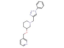 3-[({1-[(1-phenyl-1H-1,2,3-triazol-4-yl)methyl]-3-piperidinyl}oxy)methyl]pyridine