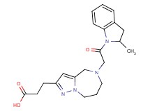 3-{5-[2-(2-methyl-2,3-dihydro-1H-indol-1-yl)-2-oxoethyl]-5,6,7,8-tetrahydro-4H-pyrazolo[1,5-a][1,4]diazepin-2-yl}propanoic acid