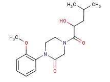 4-(2-hydroxy-4-methylpentanoyl)-1-(2-methoxyphenyl)-2-piperazinone