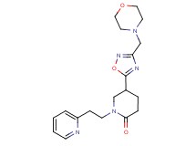 5-[3-(4-morpholinylmethyl)-1,2,4-oxadiazol-5-yl]-1-[2-(2-pyridinyl)ethyl]-2-piperidinone