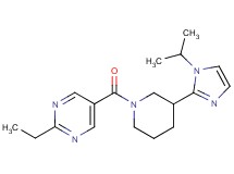 2-ethyl-5-{[3-(1-isopropyl-1H-imidazol-2-yl)-1-piperidinyl]carbonyl}pyrimidine
