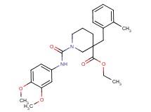 ethyl 1-{[(3,4-dimethoxyphenyl)amino]carbonyl}-3-(2-methylbenzyl)-3-piperidinecarboxylate