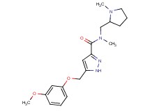 5-[(3-methoxyphenoxy)methyl]-N-methyl-N-[(1-methylpyrrolidin-2-yl)methyl]-1H-pyrazole-3-carboxamide