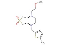 (4aR*,7aS*)-1-(2-methoxyethyl)-4-[(5-methyl-2-thienyl)methyl]octahydrothieno[3,4-b]pyrazine 6,6-dioxide