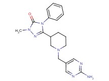 5-{1-[(2-aminopyrimidin-5-yl)methyl]piperidin-3-yl}-2-methyl-4-phenyl-2,4-dihydro-3H-1,2,4-triazol-3-one