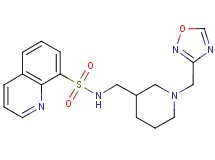N-{[1-(1,2,4-oxadiazol-3-ylmethyl)piperidin-3-yl]methyl}quinoline-8-sulfonamide