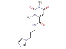 N-[3-(1H-imidazol-1-yl)propyl]-1,3-dimethyl-2,6-dioxo-1,2,3,6-tetrahydropyrimidine-4-carboxamide