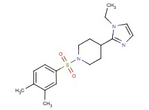 1-[(3,4-dimethylphenyl)sulfonyl]-4-(1-ethyl-1H-imidazol-2-yl)piperidine