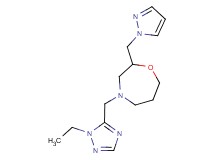 4-[(1-ethyl-1H-1,2,4-triazol-5-yl)methyl]-2-(1H-pyrazol-1-ylmethyl)-1,4-oxazepane