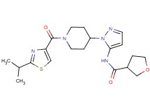 N-(1-{1-[(2-isopropyl-1,3-thiazol-4-yl)carbonyl]-4-piperidinyl}-1H-pyrazol-5-yl)tetrahydro-3-furancarboxamide