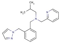 2-methyl-N-[2-(1H-pyrazol-1-ylmethyl)benzyl]-N-(pyridin-2-ylmethyl)propan-1-amine