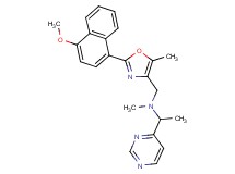 N-{[2-(4-methoxy-1-naphthyl)-5-methyl-1,3-oxazol-4-yl]methyl}-N-methyl-1-(4-pyrimidinyl)ethanamine