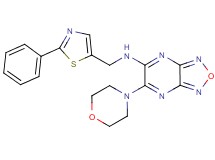 6-(4-morpholinyl)-N-[(2-phenyl-1,3-thiazol-5-yl)methyl][1,2,5]oxadiazolo[3,4-b]pyrazin-5-amine