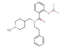 2-(difluoromethoxy)-N-[(1-methylpiperidin-4-yl)methyl]-N-(2-phenylethyl)benzamide
