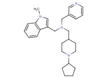 1-(1-cyclopentyl-4-piperidinyl)-N-[(1-methyl-1H-indol-3-yl)methyl]-N-(3-pyridinylmethyl)methanamine
