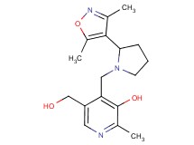 4-{[2-(3,5-dimethylisoxazol-4-yl)pyrrolidin-1-yl]methyl}-5-(hydroxymethyl)-2-methylpyridin-3-ol