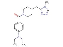 N,N-diethyl-4-({4-[(4-methyl-4H-1,2,4-triazol-3-yl)methyl]-1-piperidinyl}carbonyl)aniline hydrochloride