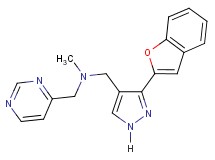 1-[3-(1-benzofuran-2-yl)-1H-pyrazol-4-yl]-N-methyl-N-(4-pyrimidinylmethyl)methanamine