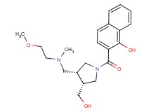 2-[((3R*,4R*)-3-(hydroxymethyl)-4-{[(2-methoxyethyl)(methyl)amino]methyl}pyrrolidin-1-yl)carbonyl]-1-naphthol