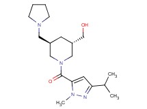 [(3S*,5R*)-1-[(3-isopropyl-1-methyl-1H-pyrazol-5-yl)carbonyl]-5-(1-pyrrolidinylmethyl)-3-piperidinyl]methanol