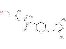 2-[[(5-{1-[(1,3-dimethyl-1H-pyrazol-4-yl)methyl]piperidin-4-yl}-4-methyl-4H-1,2,4-triazol-3-yl)methyl](methyl)amino]ethanol
