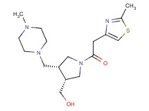 {(3R*,4R*)-4-[(4-methylpiperazin-1-yl)methyl]-1-[(2-methyl-1,3-thiazol-4-yl)acetyl]pyrrolidin-3-yl}methanol