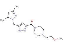 1-({5-[(3,5-dimethyl-1H-pyrazol-1-yl)methyl]-1H-pyrazol-3-yl}carbonyl)-4-(2-methoxyethyl)piperazine