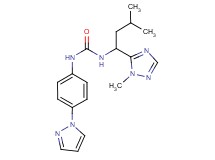 N-[3-methyl-1-(1-methyl-1H-1,2,4-triazol-5-yl)butyl]-N'-[4-(1H-pyrazol-1-yl)phenyl]urea