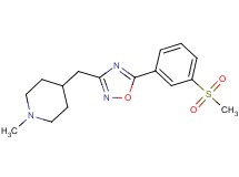 1-methyl-4-({5-[3-(methylsulfonyl)phenyl]-1,2,4-oxadiazol-3-yl}methyl)piperidine