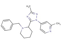 4-[5-(1-benzylpiperidin-2-yl)-3-methyl-1H-1,2,4-triazol-1-yl]-2-methylpyridine