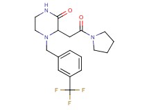 3-[2-oxo-2-(1-pyrrolidinyl)ethyl]-4-[3-(trifluoromethyl)benzyl]-2-piperazinone