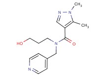 N-(3-hydroxypropyl)-1,5-dimethyl-N-(pyridin-4-ylmethyl)-1H-pyrazole-4-carboxamide