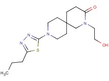2-(2-hydroxyethyl)-9-(5-propyl-1,3,4-thiadiazol-2-yl)-2,9-diazaspiro[5.5]undecan-3-one