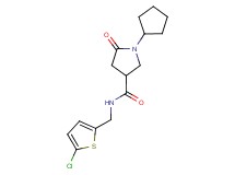 N-[(5-chloro-2-thienyl)methyl]-1-cyclopentyl-5-oxo-3-pyrrolidinecarboxamide