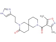 8-[(3,5-dimethylisoxazol-4-yl)carbonyl]-2-[2-(1H-imidazol-4-yl)ethyl]-2,8-diazaspiro[5.5]undecan-3-one