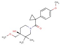 (4S*)-4-(methoxymethyl)-1-{[1-(4-methoxyphenyl)cyclopropyl]carbonyl}-3,3-dimethylpiperidin-4-ol