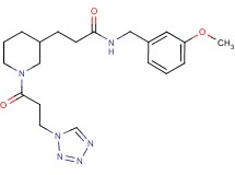 N-(3-methoxybenzyl)-3-{1-[3-(1H-tetrazol-1-yl)propanoyl]-3-piperidinyl}propanamide