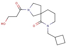 7-(cyclobutylmethyl)-2-(3-hydroxypropanoyl)-2,7-diazaspiro[4.5]decan-6-one
