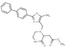 methyl (1-{[2-(4-biphenylyl)-5-methyl-1,3-oxazol-4-yl]methyl}-3-oxo-2-piperazinyl)acetate