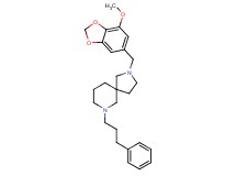 2-[(7-methoxy-1,3-benzodioxol-5-yl)methyl]-7-(3-phenylpropyl)-2,7-diazaspiro[4.5]decane