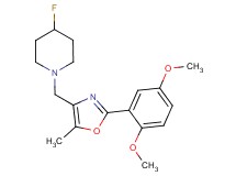 1-{[2-(2,5-dimethoxyphenyl)-5-methyl-1,3-oxazol-4-yl]methyl}-4-fluoropiperidine
