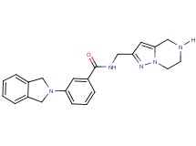 3-(1,3-dihydro-2H-isoindol-2-yl)-N-(4,5,6,7-tetrahydropyrazolo[1,5-a]pyrazin-2-ylmethyl)benzamide hydrochloride