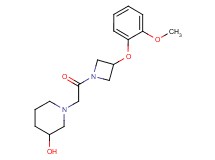 1-{2-[3-(2-methoxyphenoxy)-1-azetidinyl]-2-oxoethyl}-3-piperidinol