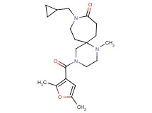 9-(cyclopropylmethyl)-4-(2,5-dimethyl-3-furoyl)-1-methyl-1,4,9-triazaspiro[5.6]dodecan-10-one