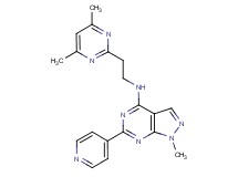 N-[2-(4,6-dimethyl-2-pyrimidinyl)ethyl]-1-methyl-6-(4-pyridinyl)-1H-pyrazolo[3,4-d]pyrimidin-4-amine