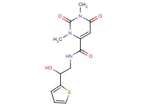 N-[2-hydroxy-2-(2-thienyl)ethyl]-1,3-dimethyl-2,6-dioxo-1,2,3,6-tetrahydropyrimidine-4-carboxamide