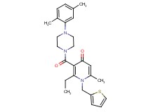 3-{[4-(2,5-dimethylphenyl)-1-piperazinyl]carbonyl}-2-ethyl-6-methyl-1-(2-thienylmethyl)-4(1H)-pyridinone
