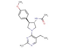 N-[(3S*,4R*)-1-(5-ethyl-2-methyl-4-pyrimidinyl)-4-(4-methoxyphenyl)-3-pyrrolidinyl]acetamide
