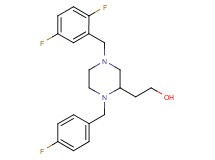2-[4-(2,5-difluorobenzyl)-1-(4-fluorobenzyl)-2-piperazinyl]ethanol